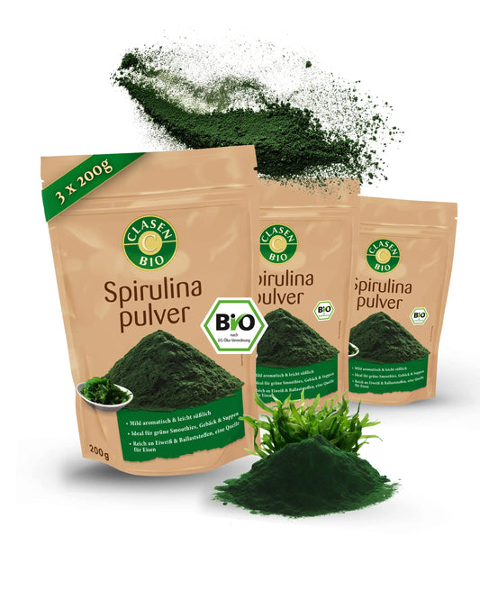 3x Bio Spirulinapulver Clasen Bio