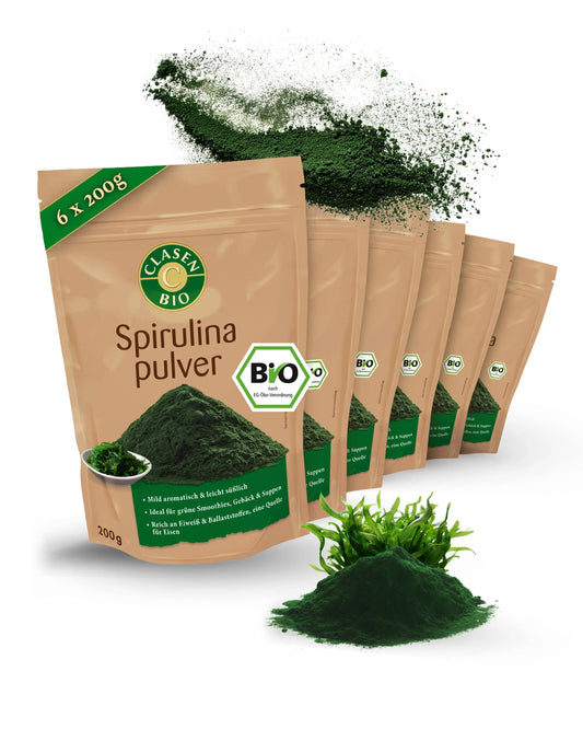 6x Bio Spirulinapulver Clasen Bio