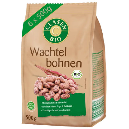 6x Bio Wachtelbohnen 500g Clasen Bio