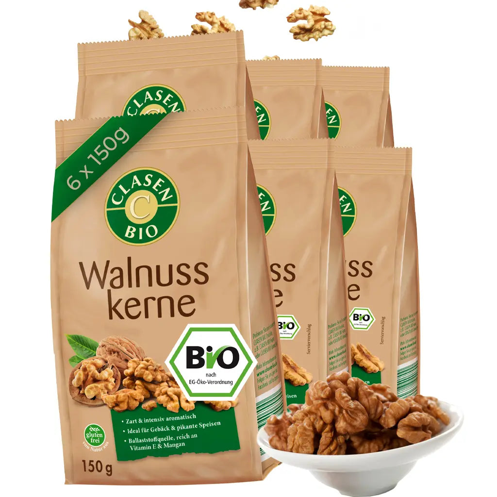 6x Bio Walnusskerne Clasen Bio