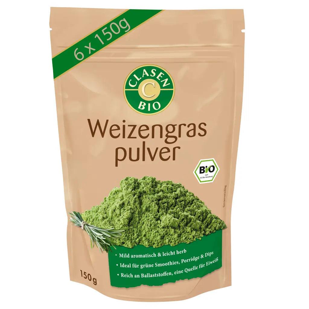 6x Bio Weizengraspulver Clasen Bio