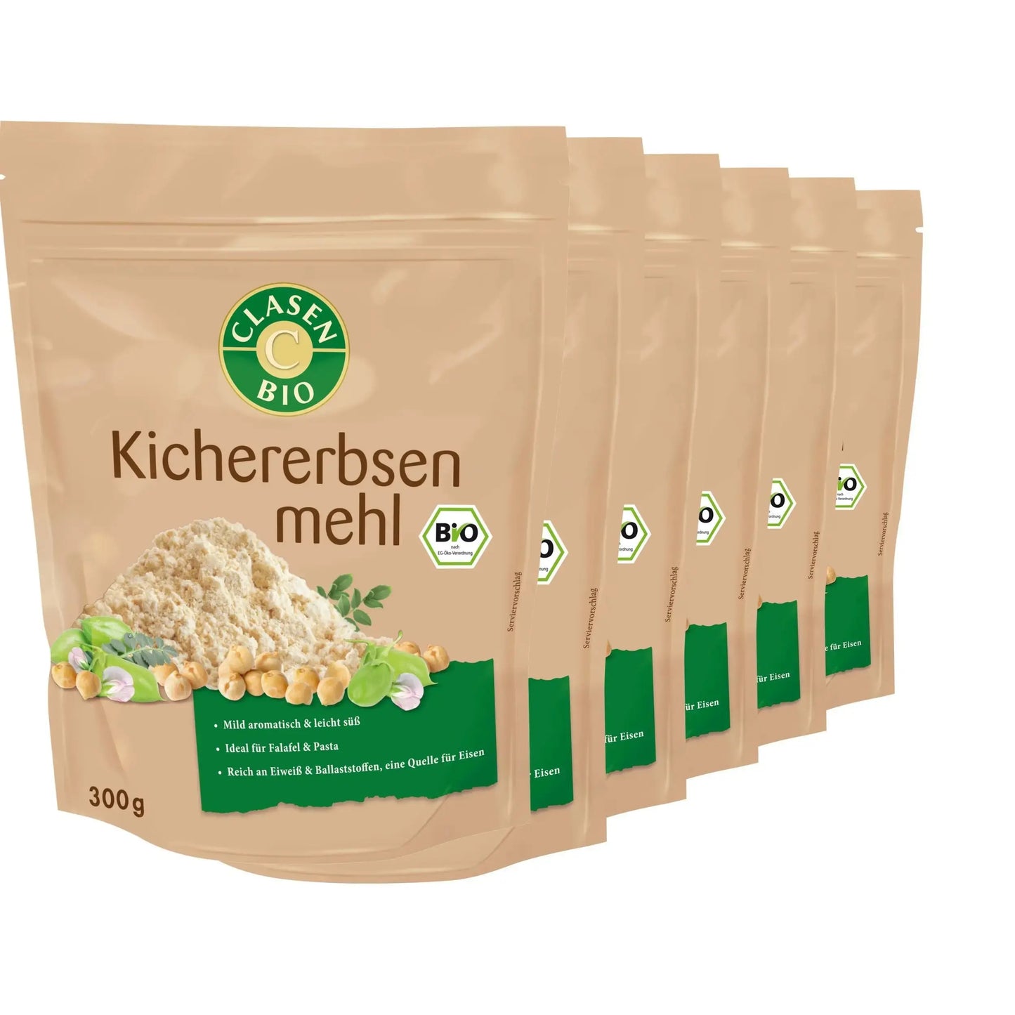 6x Bio Kichererbsenmehl 300g Clasen Bio