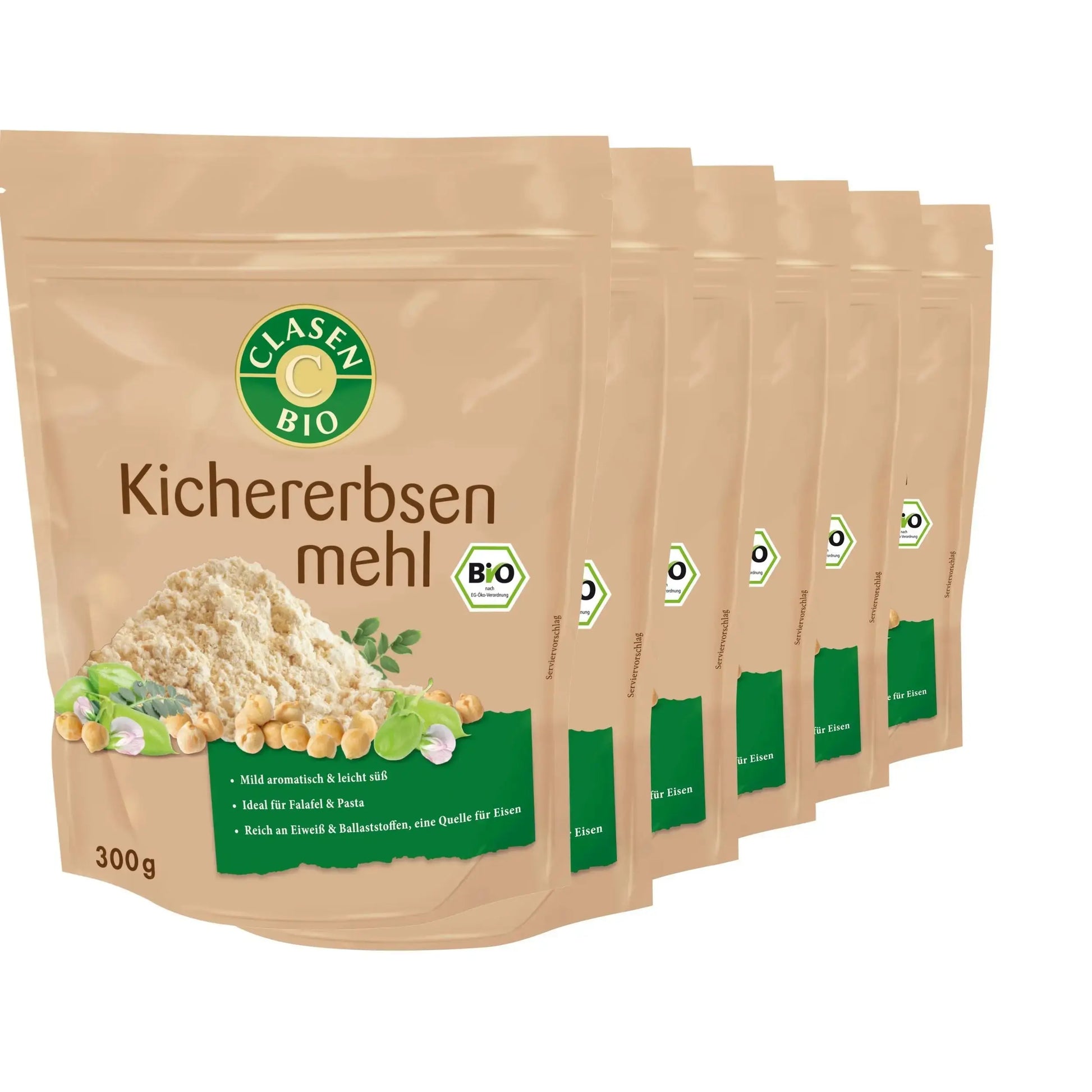 6x Bio Kichererbsenmehl 300g Clasen Bio