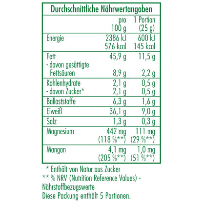 Bio Kürbiskerne (geröstet und gesalzen) 125g Clasen Bio