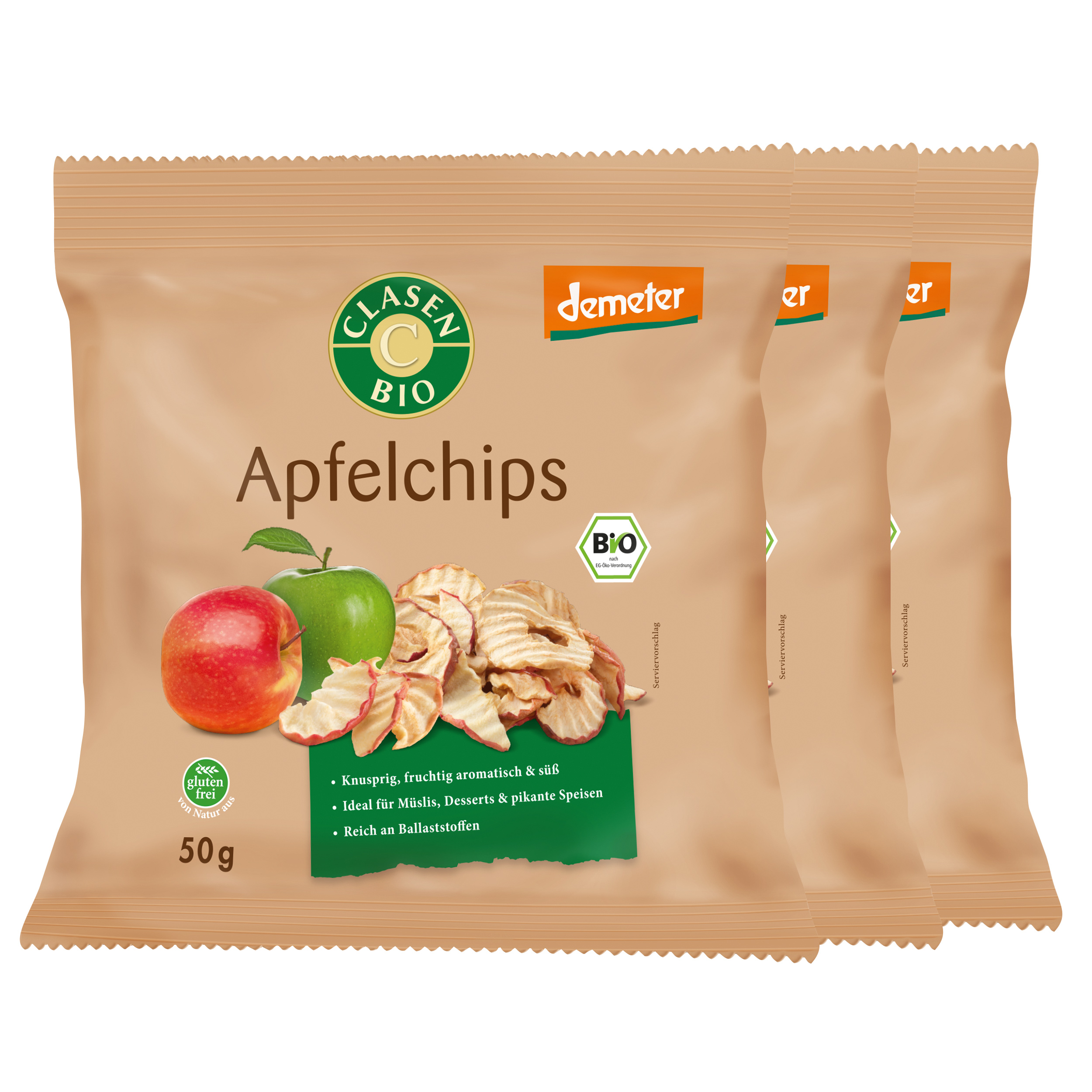 Bio Apfelchips in Demeter Qualität