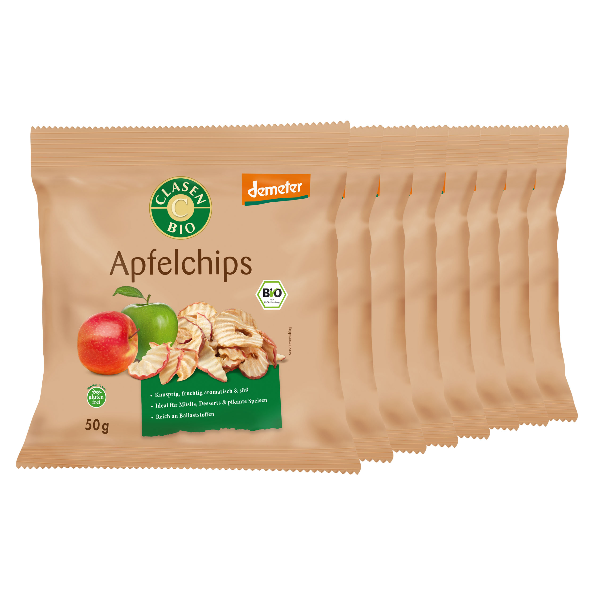 Bio Apfelchips in Demeter Qualität Bio Apfelchips in Demeter Qualität