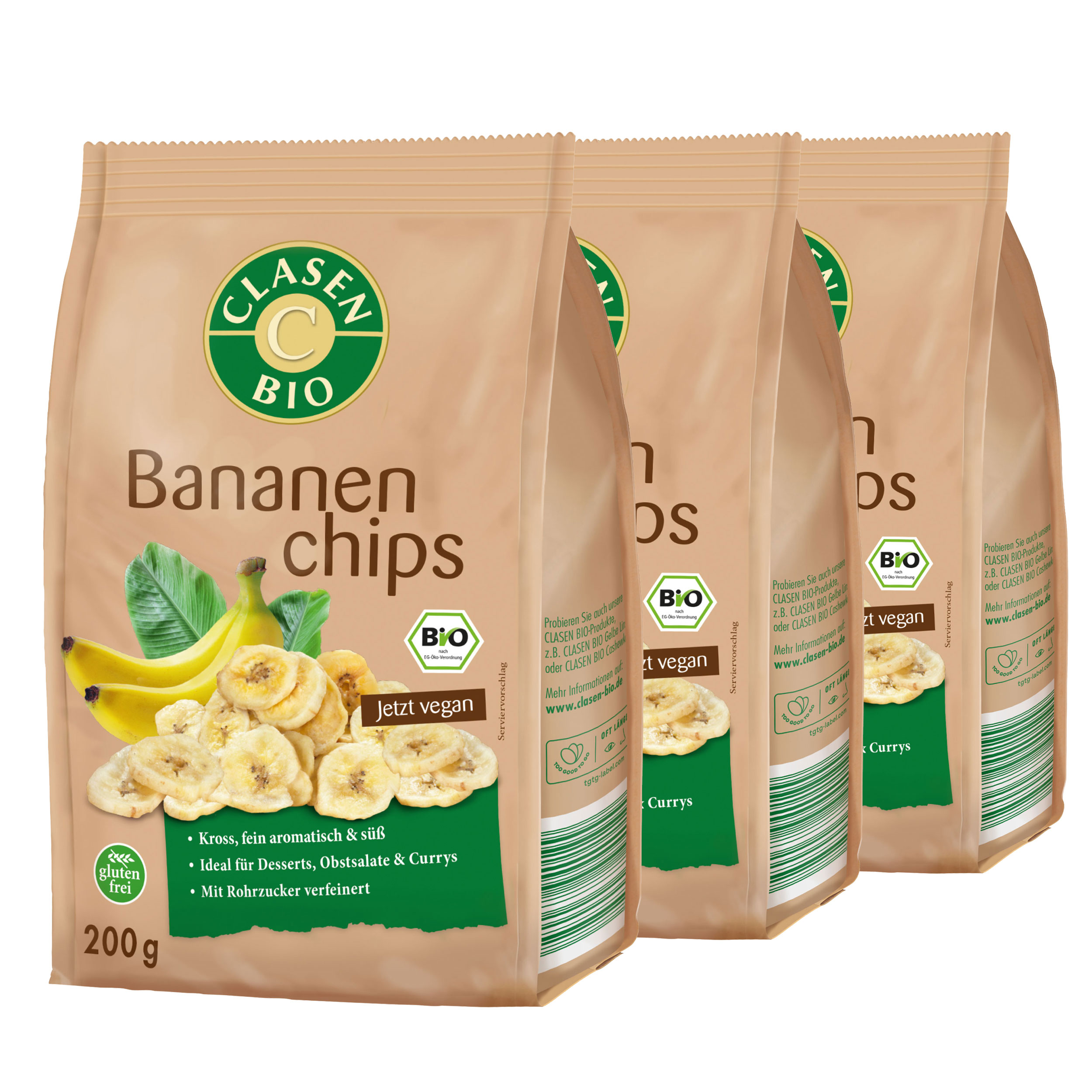 Bio Bananenchips - jetzt vegan!