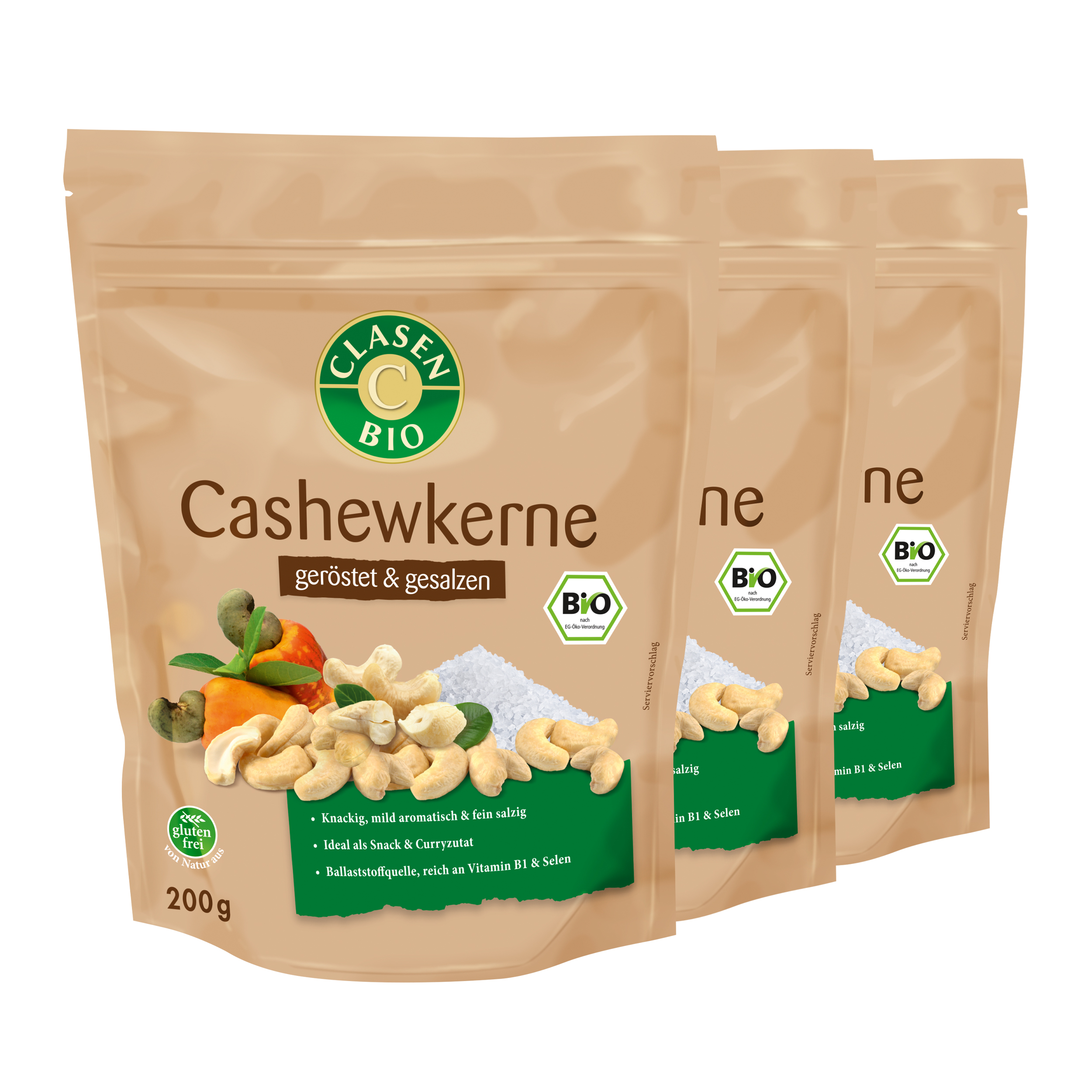 Bio Cashewkerne (geröstet und gesalzen) Bio Cashewkerne (geröstet und gesalzen)