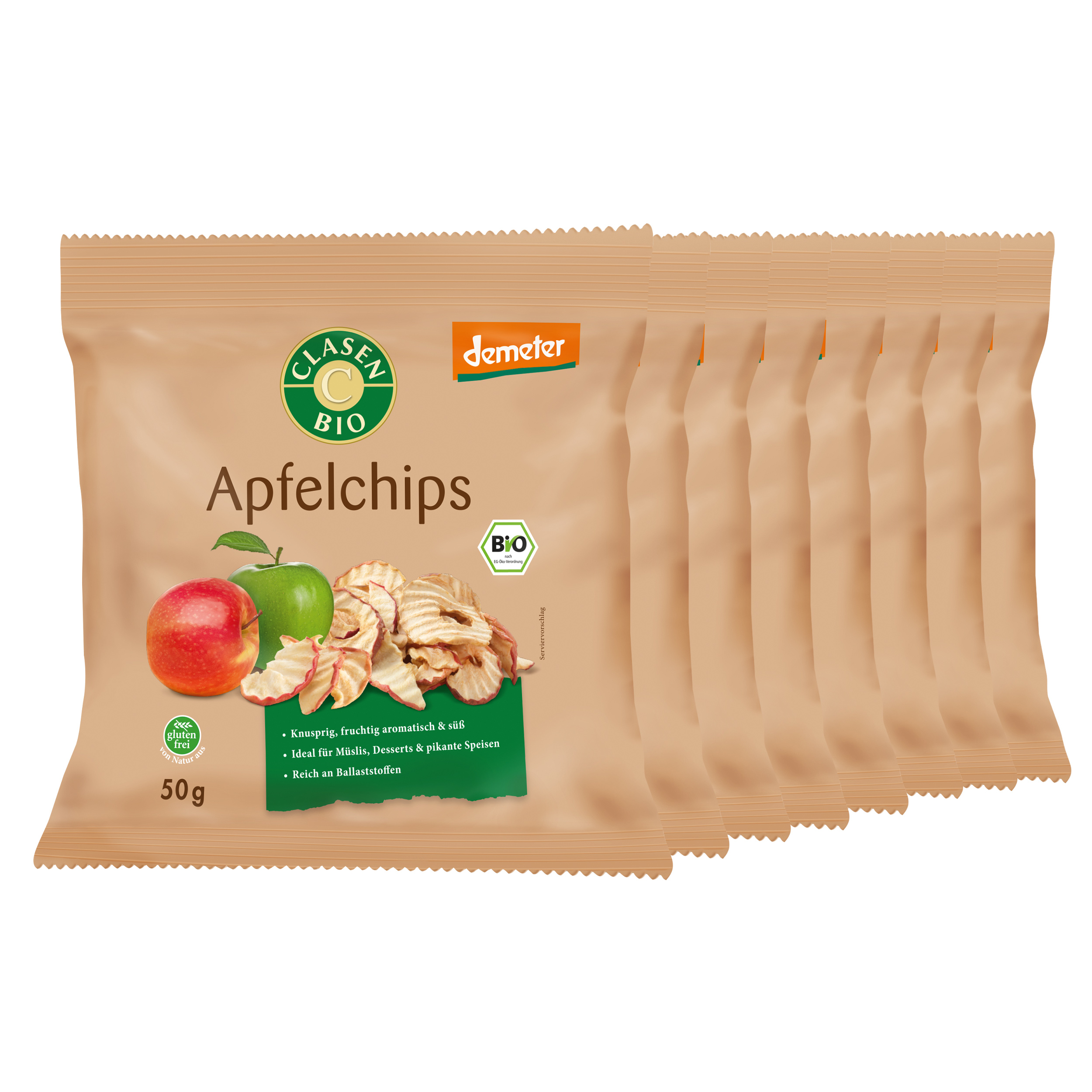 Bio Apfelchips in Demeter Qualität